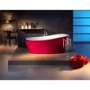 Freistehende rote Badewanne Aviva