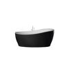 Freistehende schwarze Badewanne Aviva