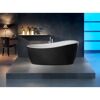 Freistehende schwarze Badewanne Aviva