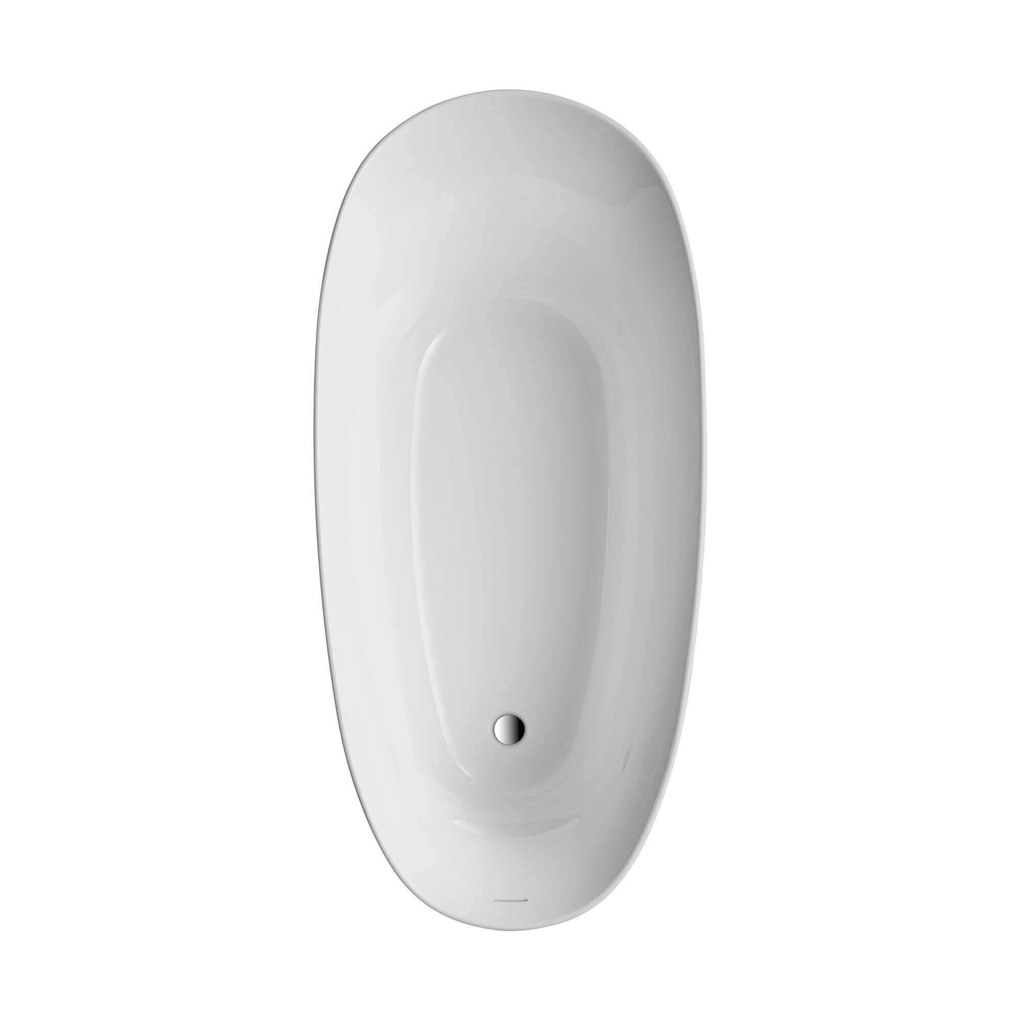 Freistehende Badewanne Aviva in Weiß, Draufsicht