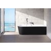 Schwarze Badewanne Modena mit Chromarmaturen