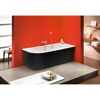 Schwarze Badewanne Modena mit Handbrause