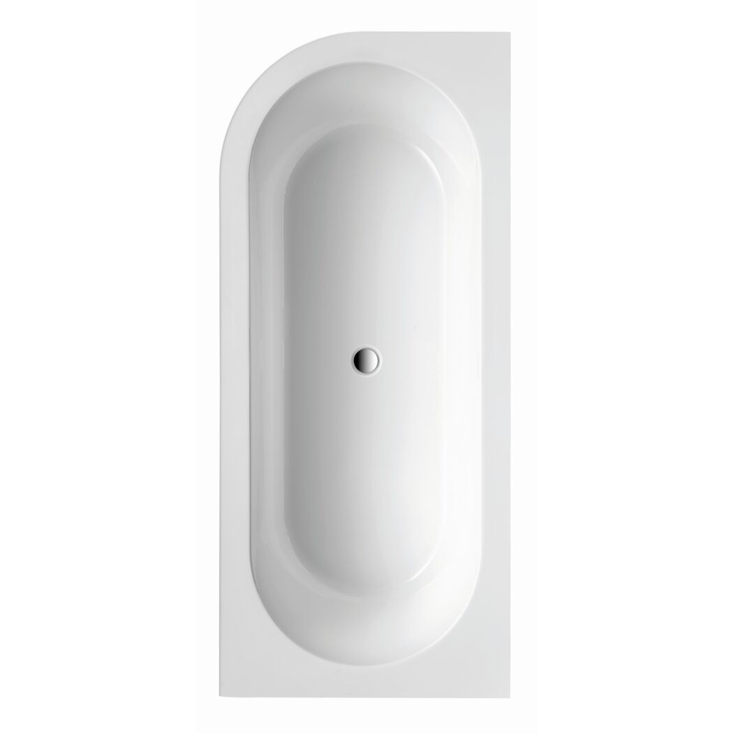 Weiße Badewanne Modena von oben