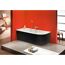 Badewanne 'Modena Corner' rechts 178 x 78 cm schwarz-weiß