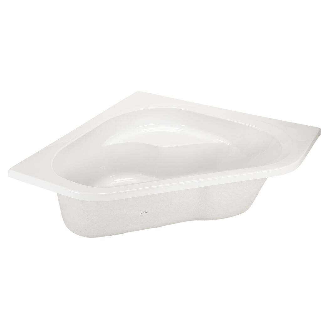 Weiße Eckbadewanne Ancona 135 x 135 cm