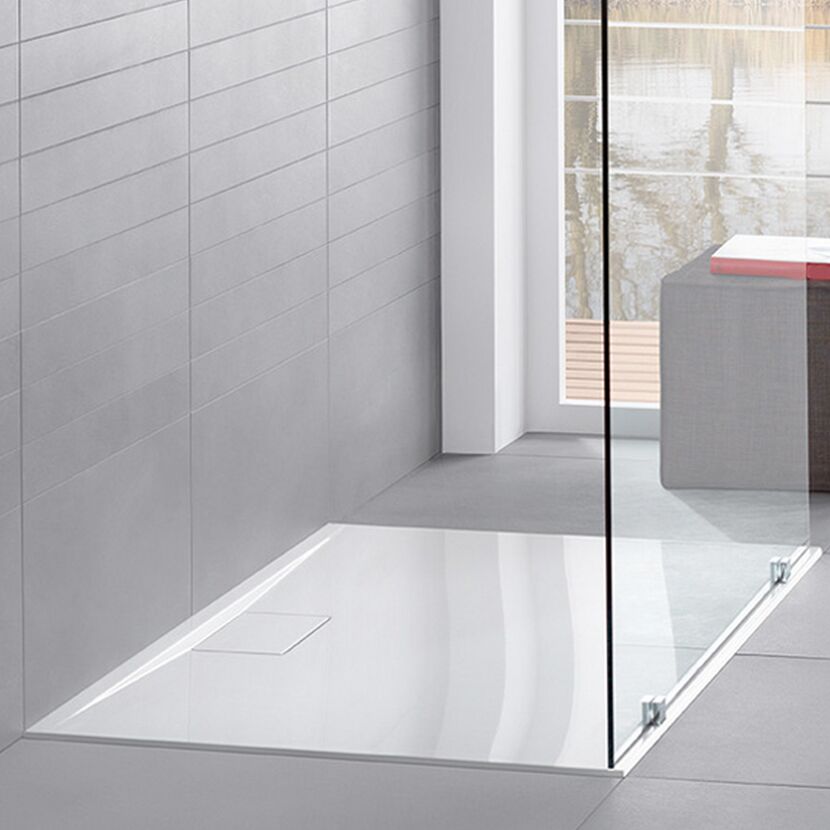 Weiße Duschwanne Architectura MetalRim