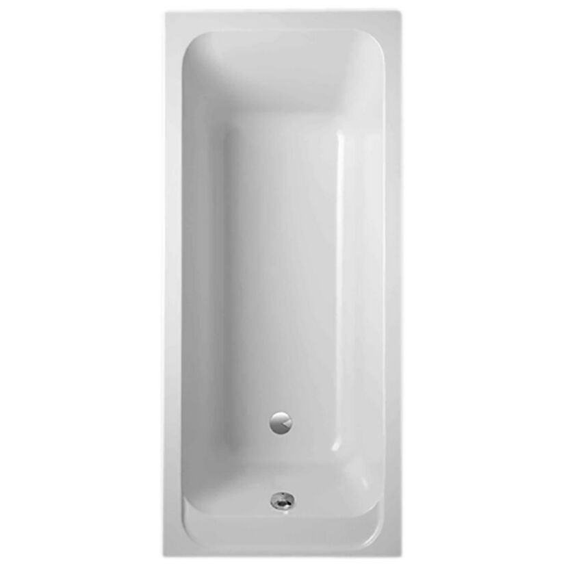 Weiße, rechteckige Badewanne