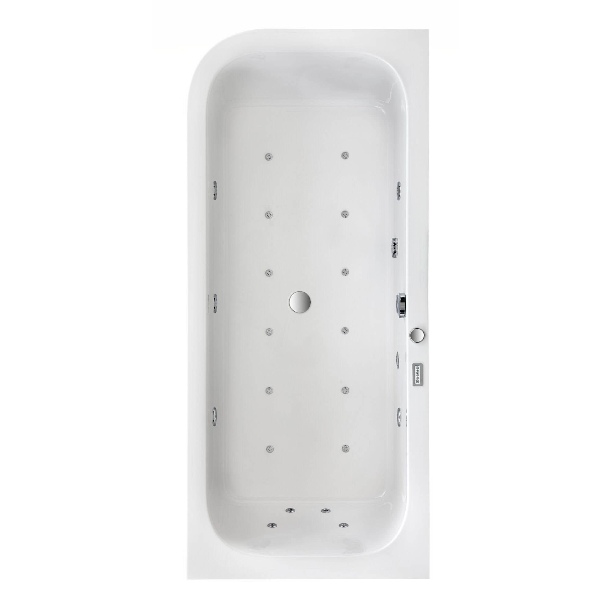 Whirlpool Badewanne mit Düsen von oben