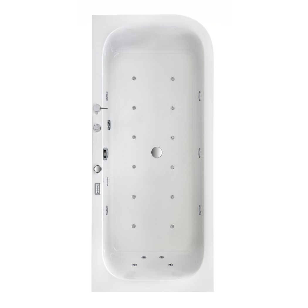 Whirlpool Badewanne mit Düsen, Aufsicht