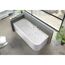 Weiße Einbau-Whirlpool-Badewanne in modernem Badezimmer