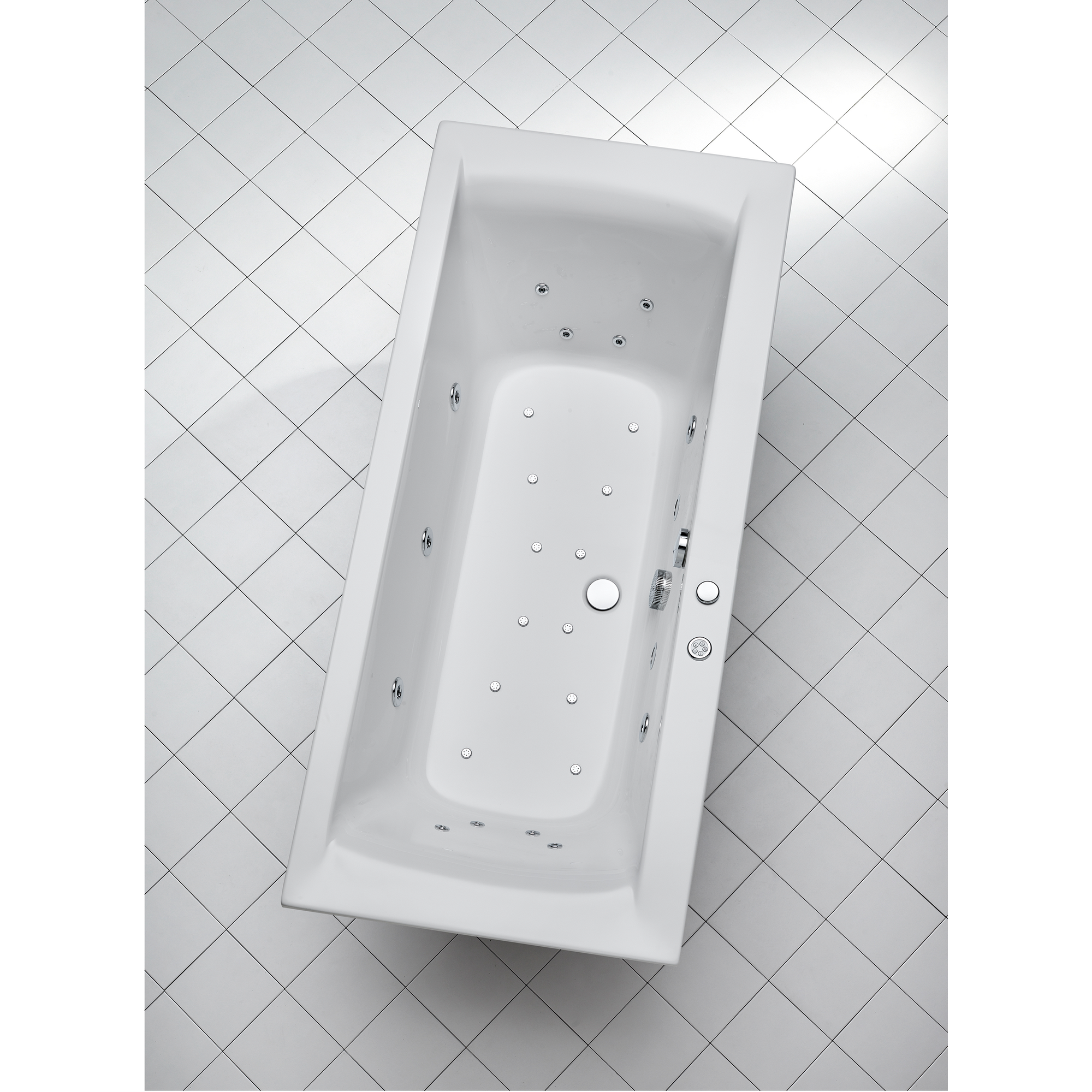 Whirlpool-Komplettset 'Rosa' Sanitäracryl weiß 170 x 75 x 45 cm + product picture