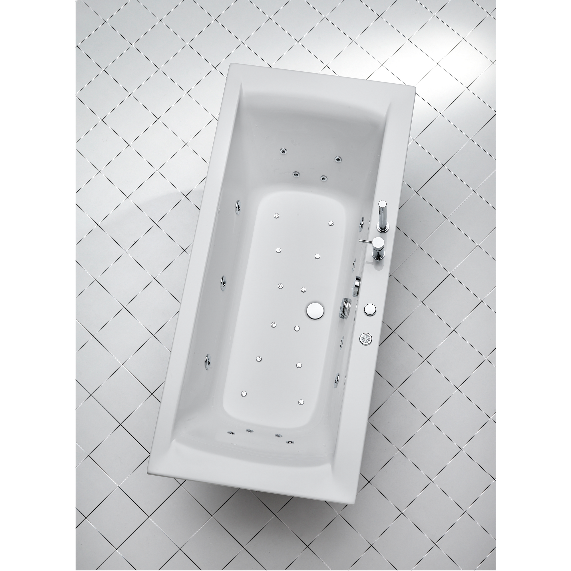 Whirlpool-Komplettset 'Rosa' Sanitäracryl weiß 170 x 75 x 45 cm + product picture