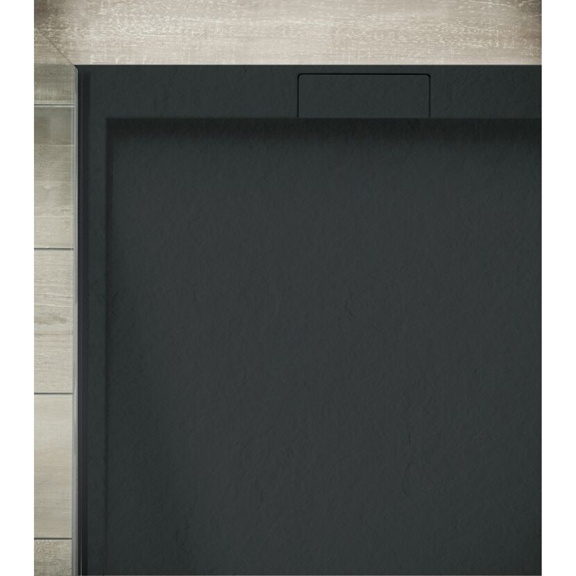 Duschwanne Zona anthrazit mit Ablauf