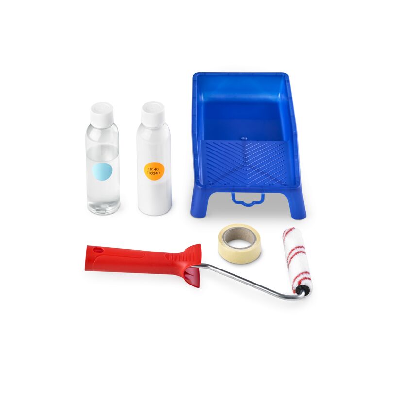 Antirutsch-Set mit Farbrolle, Abstreifgitter und Klebeband