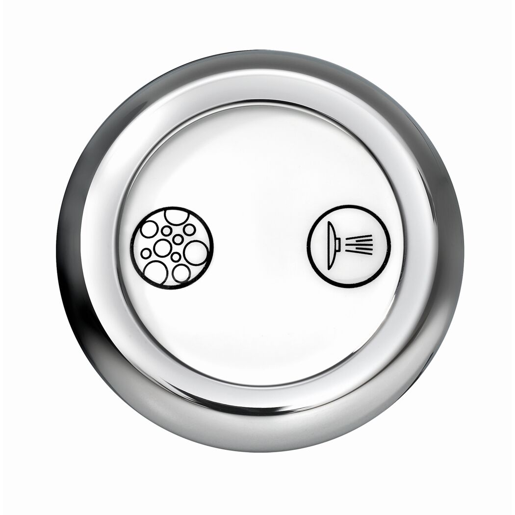 Whirlpool-Bedienfeld mit Luftsprudel- und Duschfunktion.