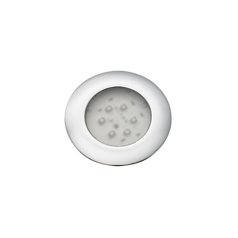 runde LED-Leuchte mit Chromrand