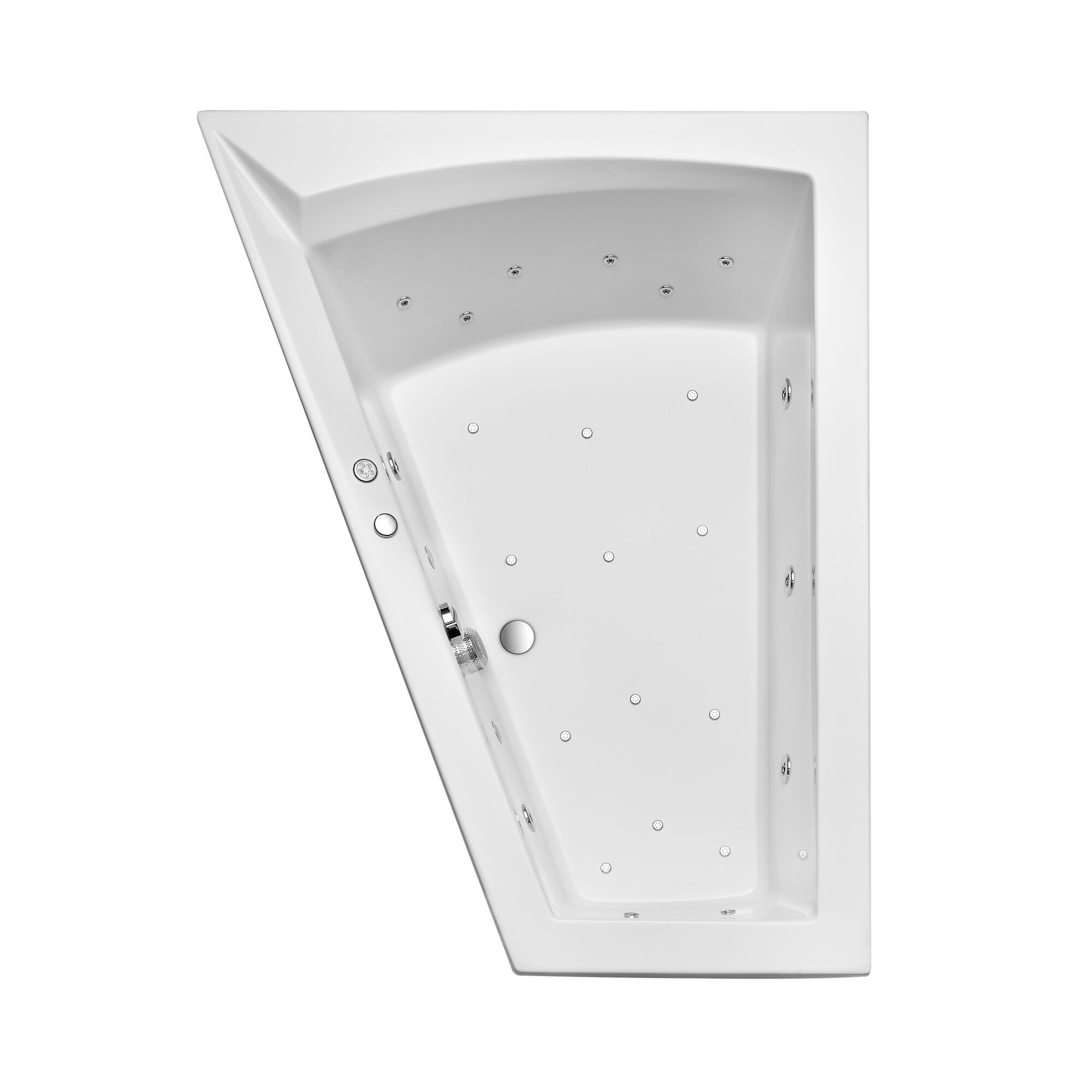 Eckbadewanne mit Whirlfunktion