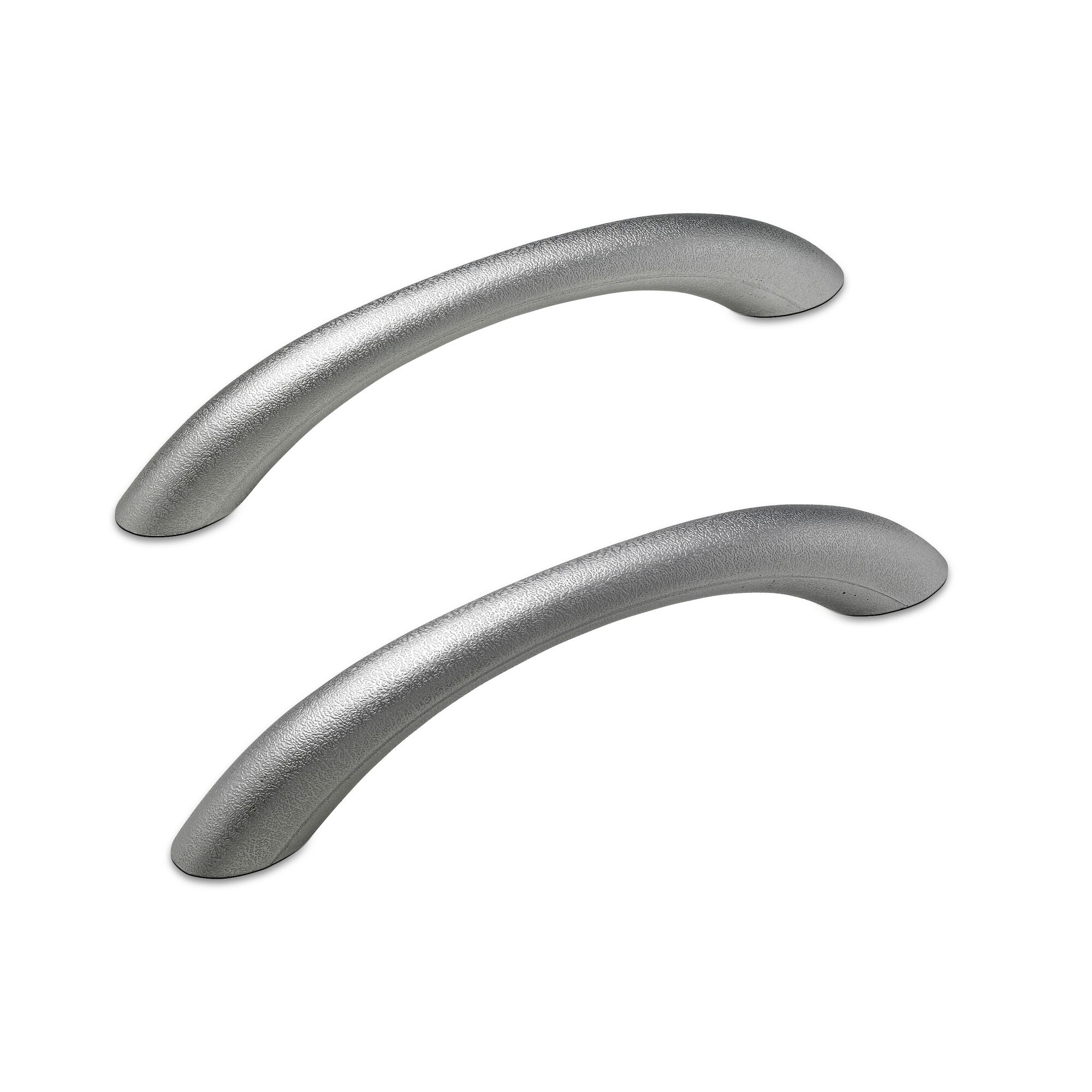 Zwei silberne Möbelgriffe