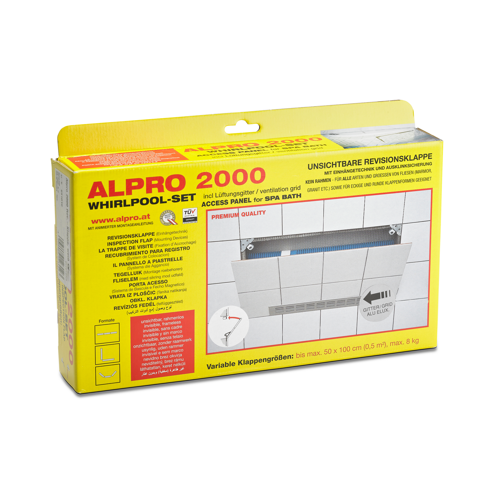 Revisionsklappe 'Alpro 2000' aluminium, mit Lüftungsgitter + product picture