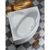 Eckbadewanne Siam weiß auf karierten Fliesen