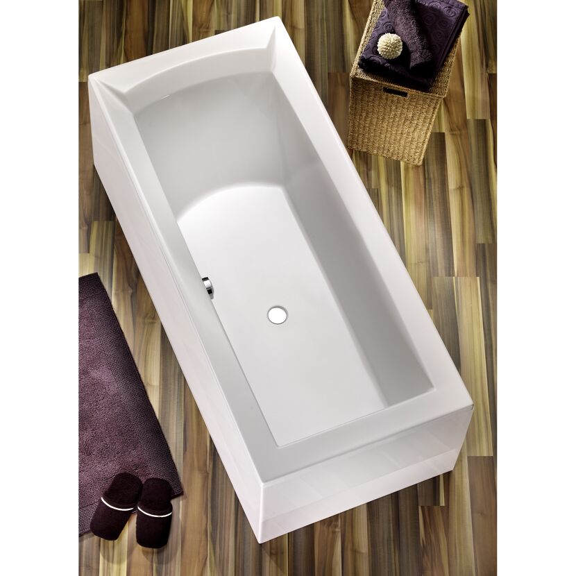 Weiße Badewanne Porta, 180x80cm, Aufsicht
