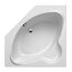 Weiße Eckbadewanne