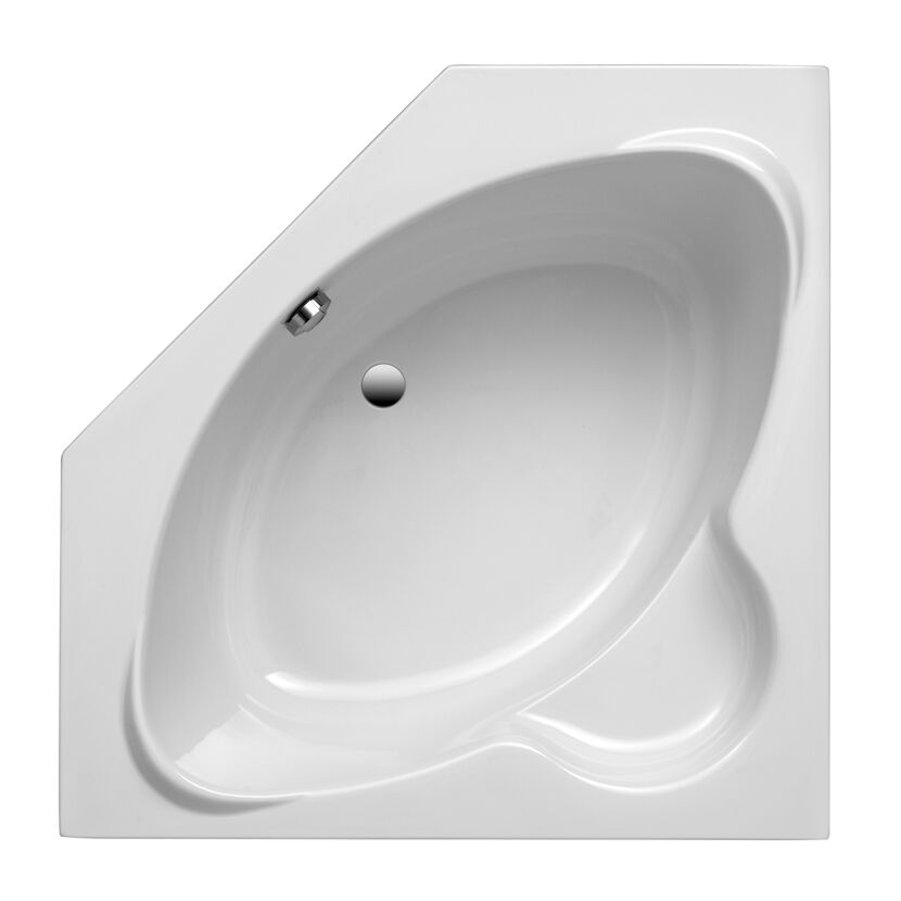 Weiße Eckbadewanne