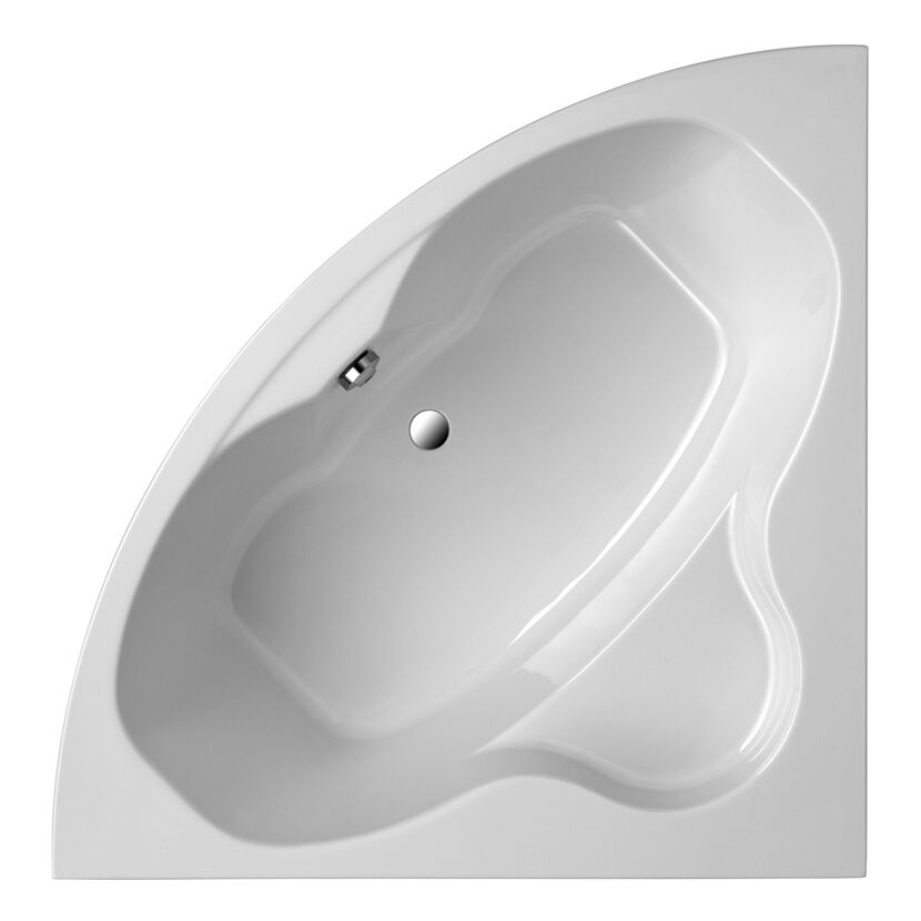Weiße Eckbadewanne