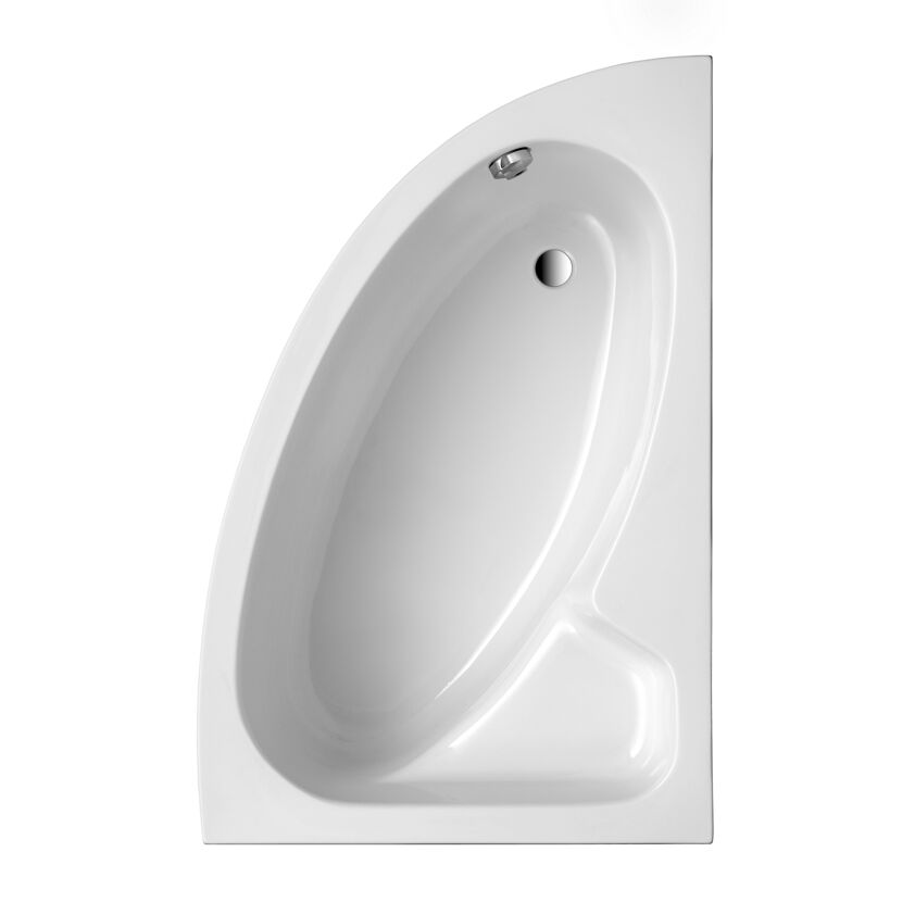 Weiße Eckbadewanne
