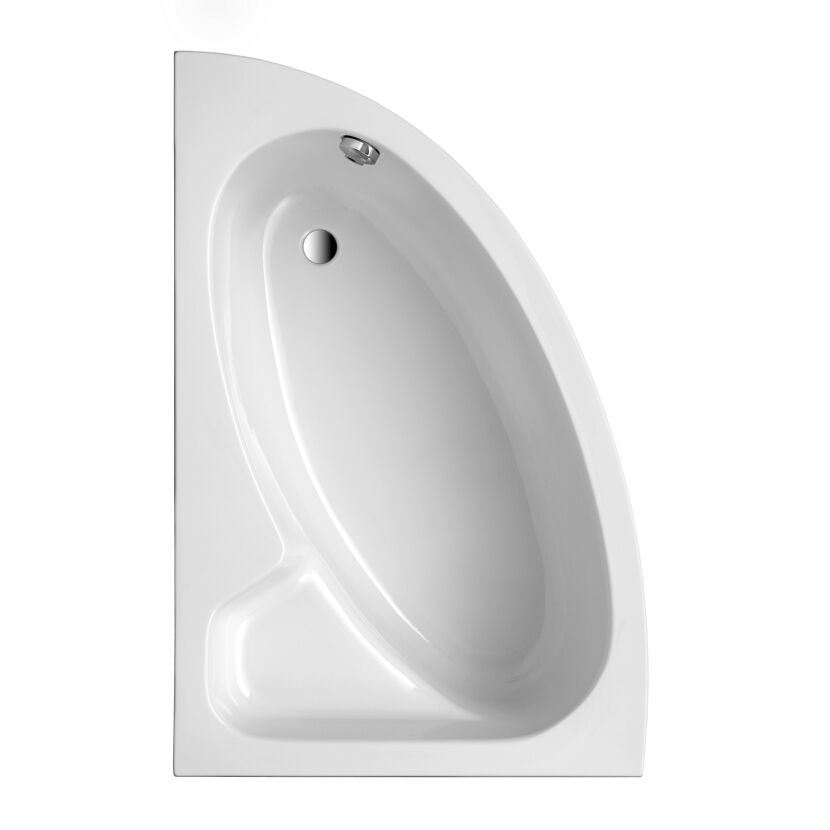 Weiße Eckbadewanne
