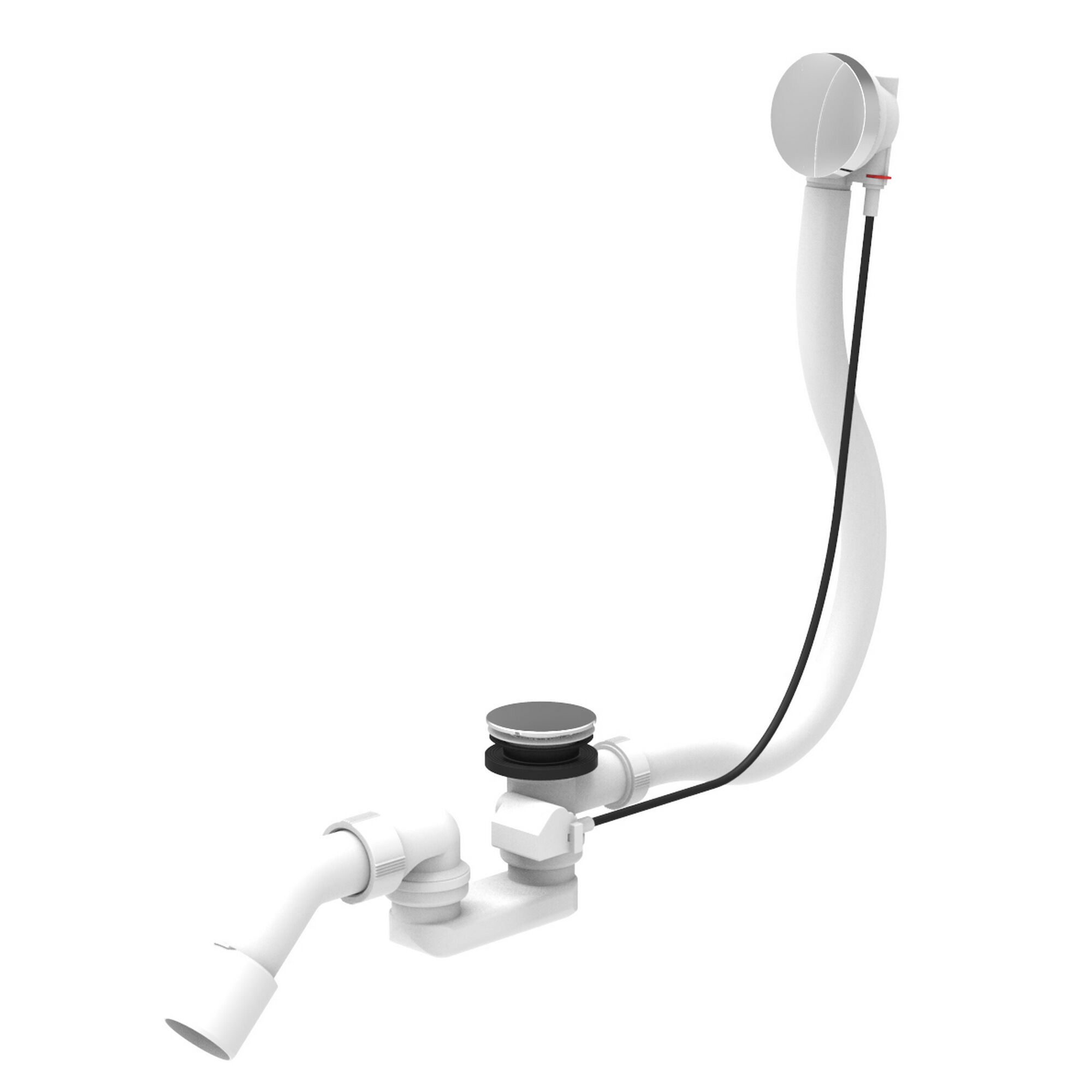 Weiße Ablaufgarnitur für Körperformwanne