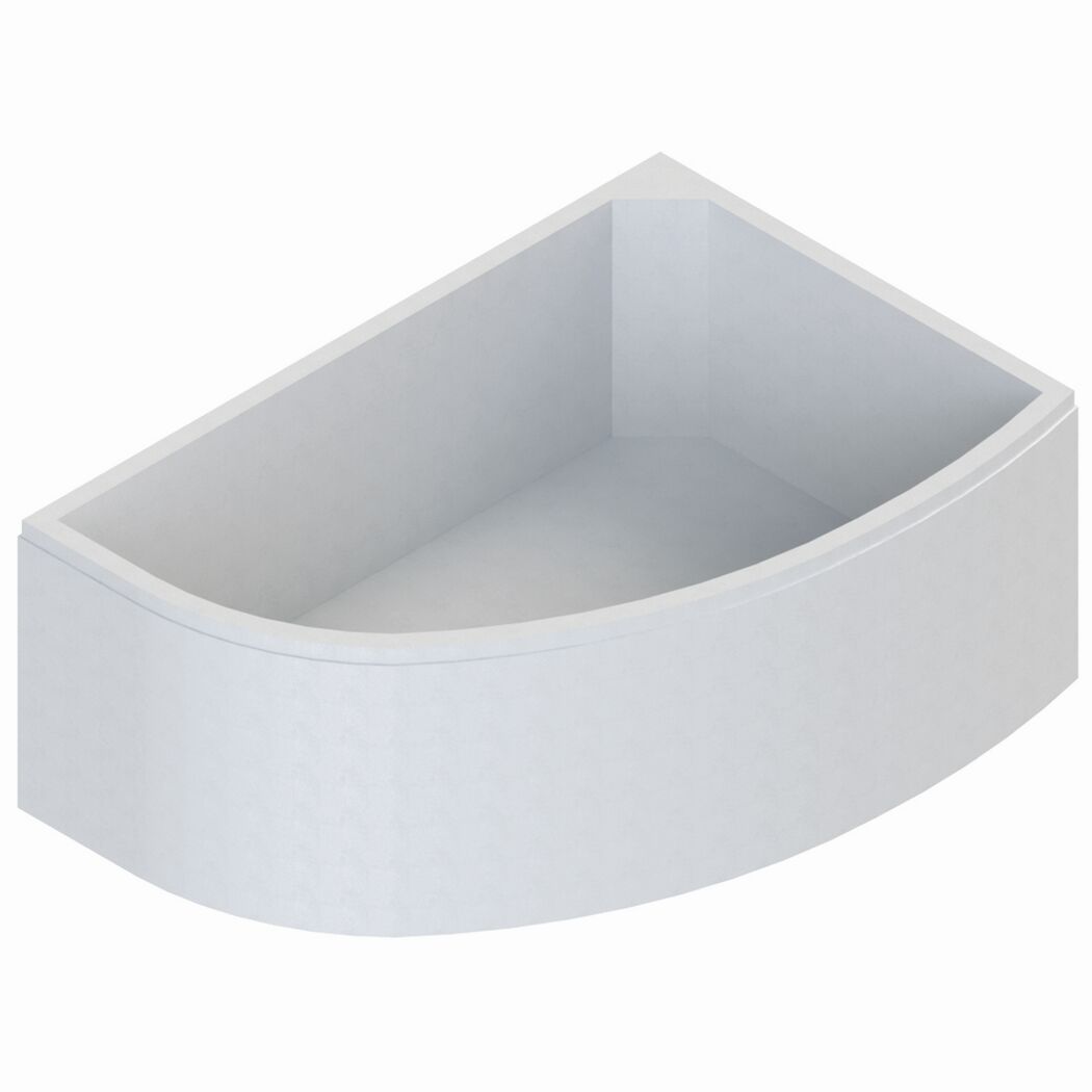 Weiße Eckbadewanne