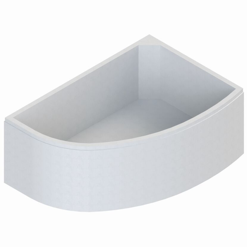 Weiße Eckbadewanne