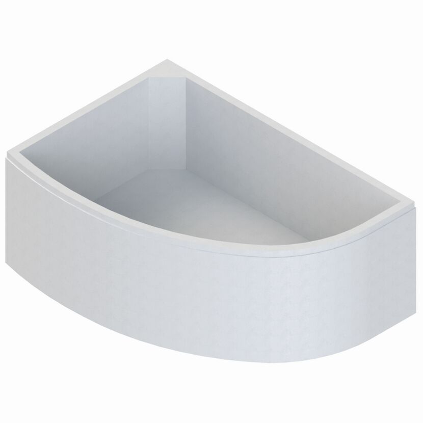 Weiße Eckbadewanne
