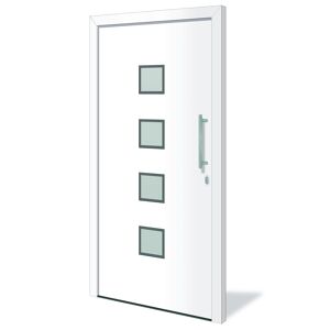 Roro Haustür 'Toronto' weiß 1100 x 2100 mm DIN R