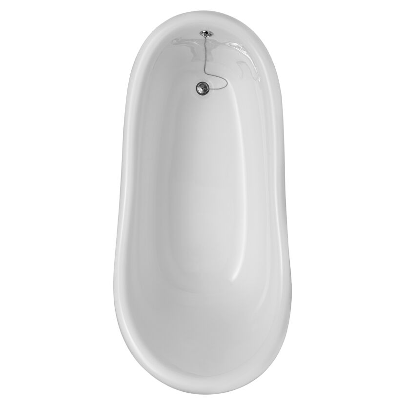 Freistehende weiße Badewanne