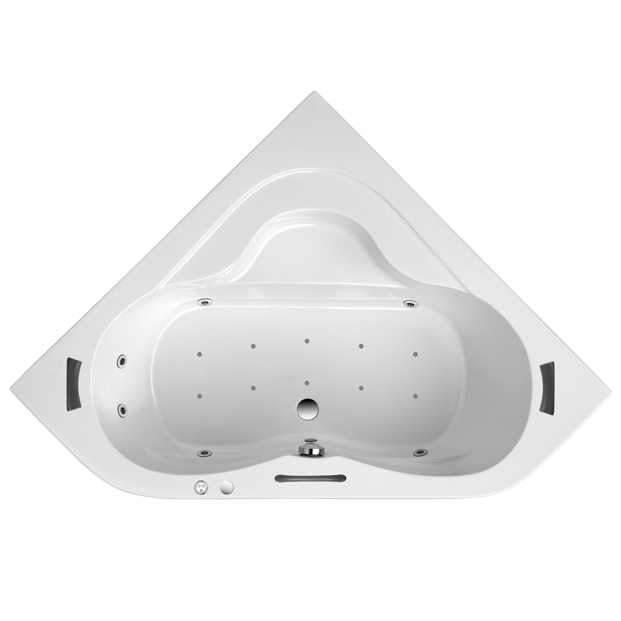 Eckbadewanne mit Whirlpoolsystem