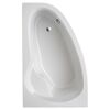 Weiße asymmetrische Badewanne