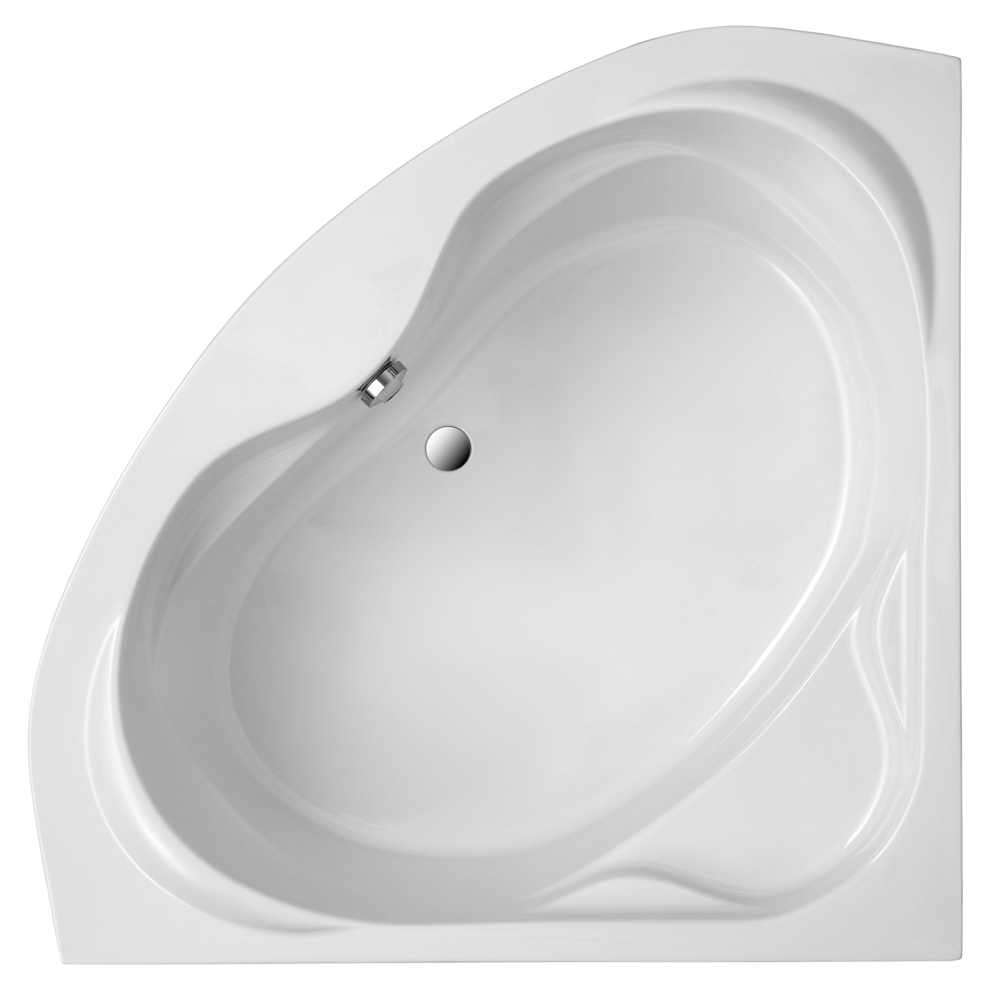 Weiße Eckbadewanne Madras 145 x 145 cm