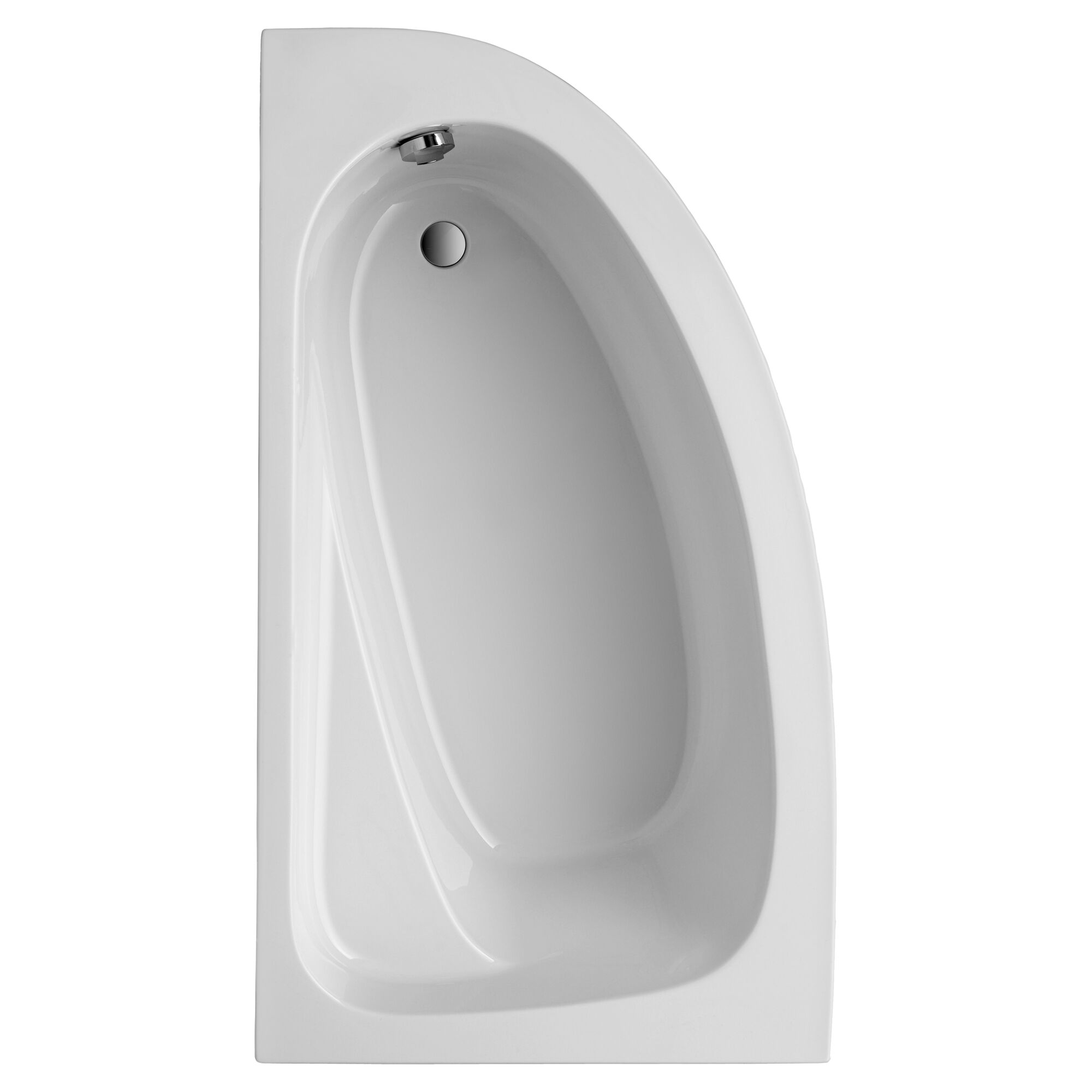 Weiße asymmetrische Eckbadewanne Marina