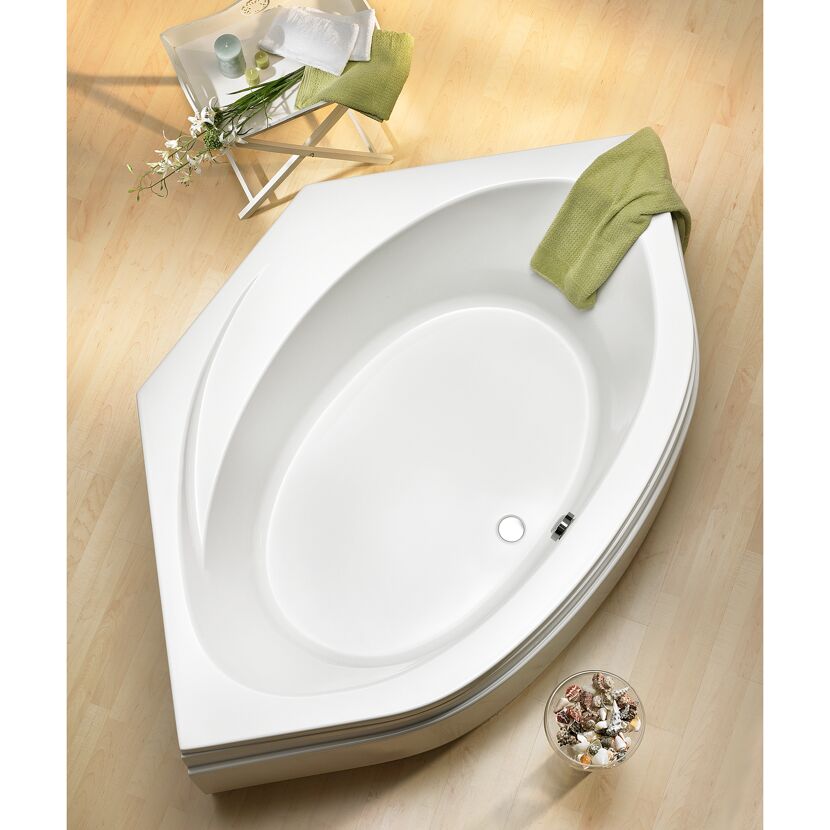 Weiße Eckbadewanne Canary