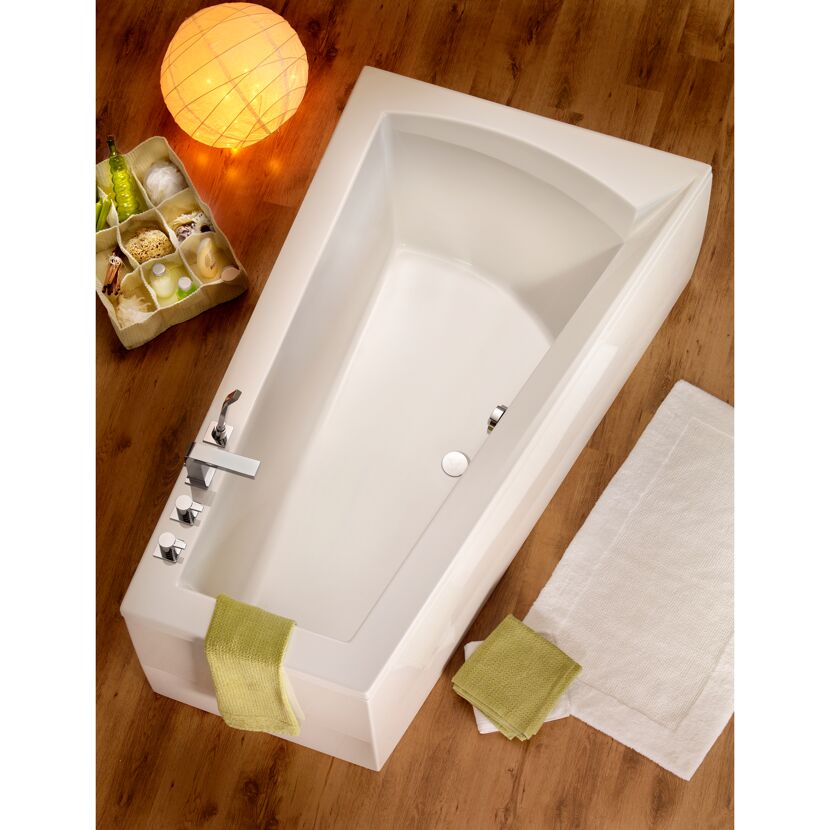 Weiße Badewanne Galia, 170 x 100 cm
