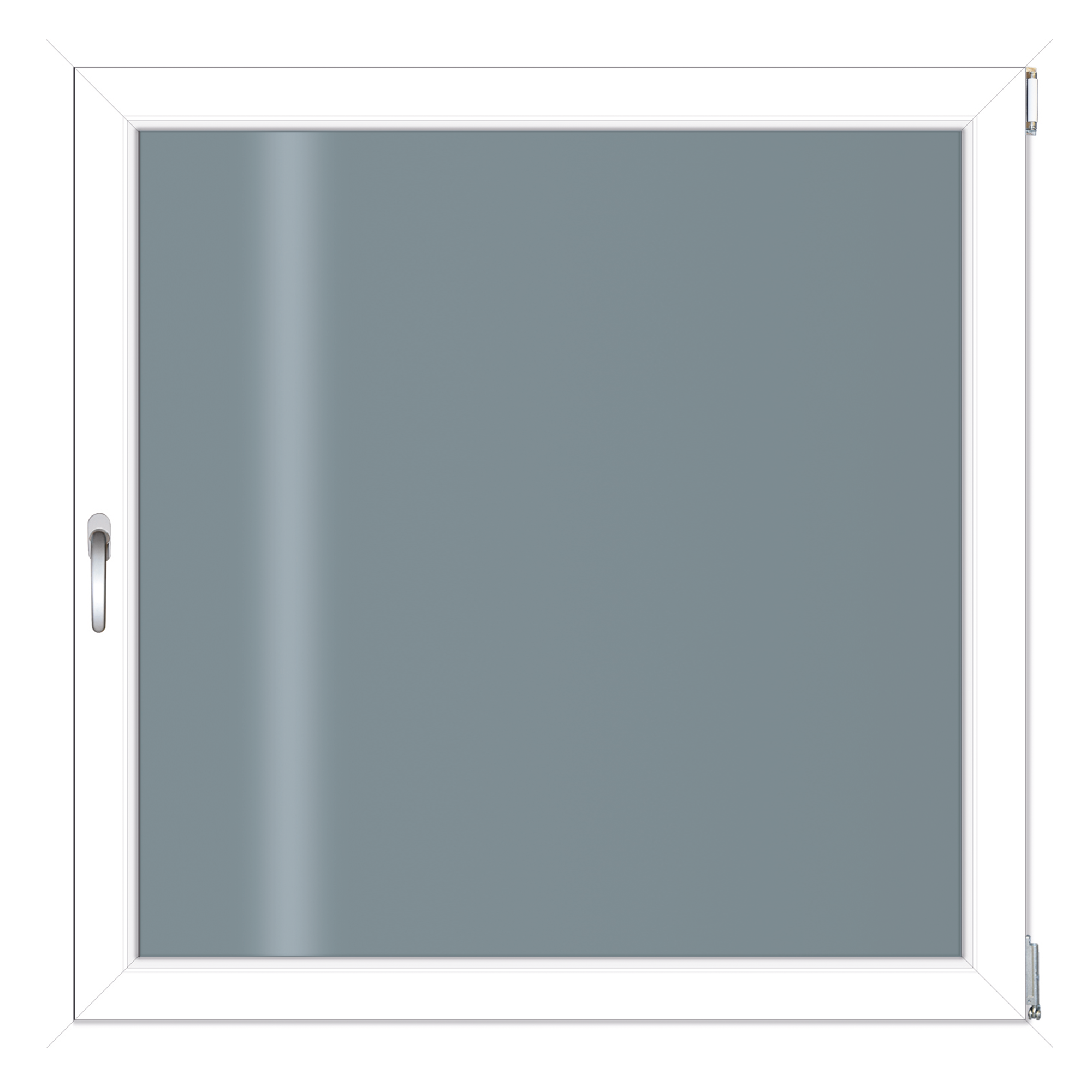 Kunststofffenster 1000 x 1000 mm weiß DIN rechts + product picture