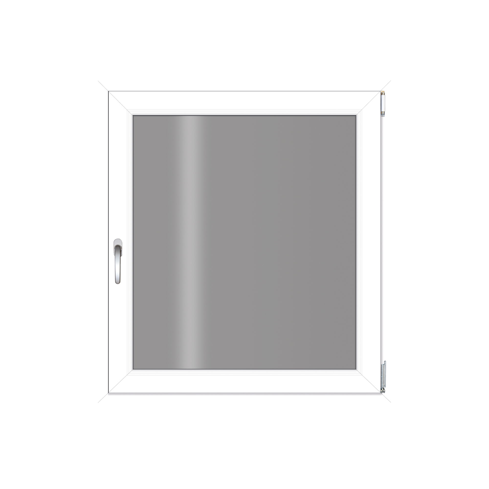 Kunststofffenster 900 x 1200 mm weiß DIN rechts + product picture