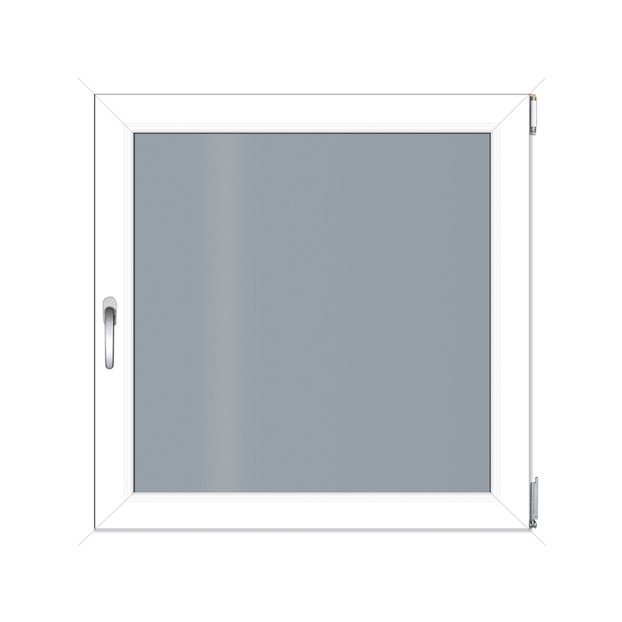 Kunststofffenster 500 x 500 mm weiß DIN rechts + product picture