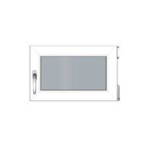 Kunststoff-Kellerfenster 600 x 400 mm weiß DIN links