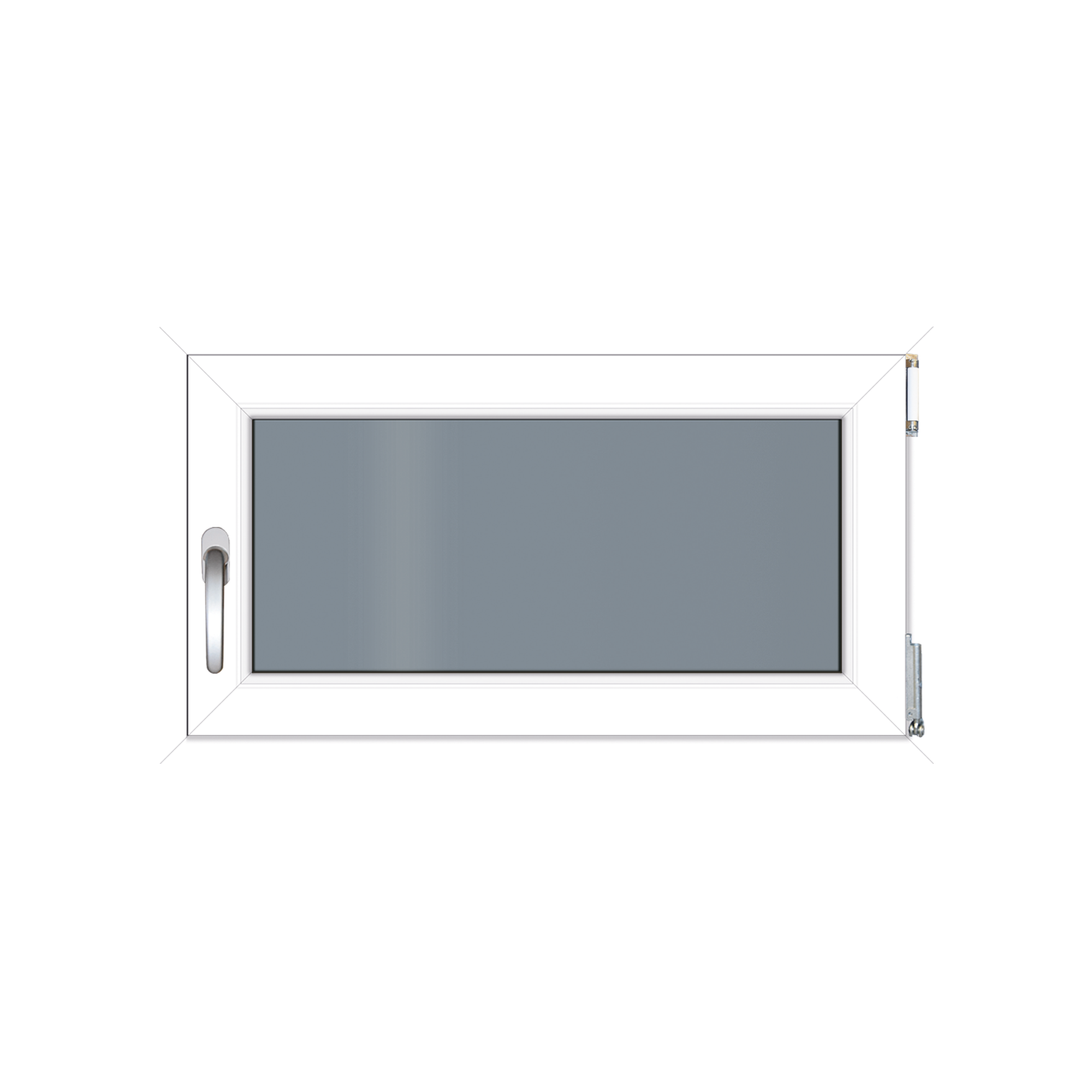Kunststoff-Kellerfenster 600 x 400 mm weiß DIN links + product picture