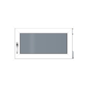 Kunststoff-Kellerfenster 600 x 400 mm weiß DIN rechts
