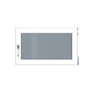 Kunststoff-Kellerfenster 800 x 400 mm weiß DIN rechts