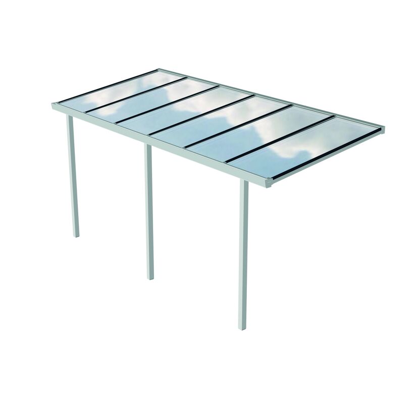 Terrassenüberdachung 'Easy Edition' 600 x 250 cm Polycarbonat opal weiß